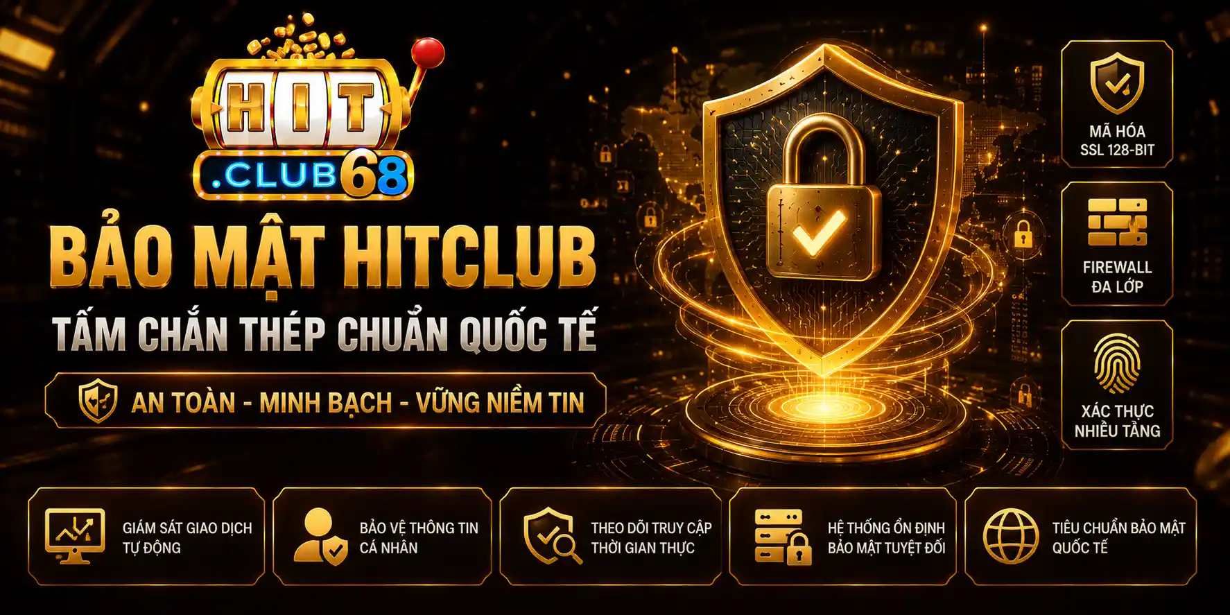 Công nghệ bảo mật Hitclub Tấm chắn thép chuẩn quốc tế Công nghệ bảo mật Hitclub Tấm chắn thép chuẩn quốc tế